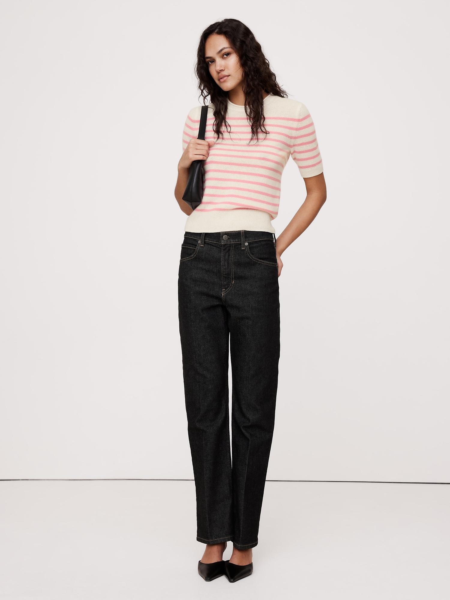 lightweight cashmere short-sleeve sweater