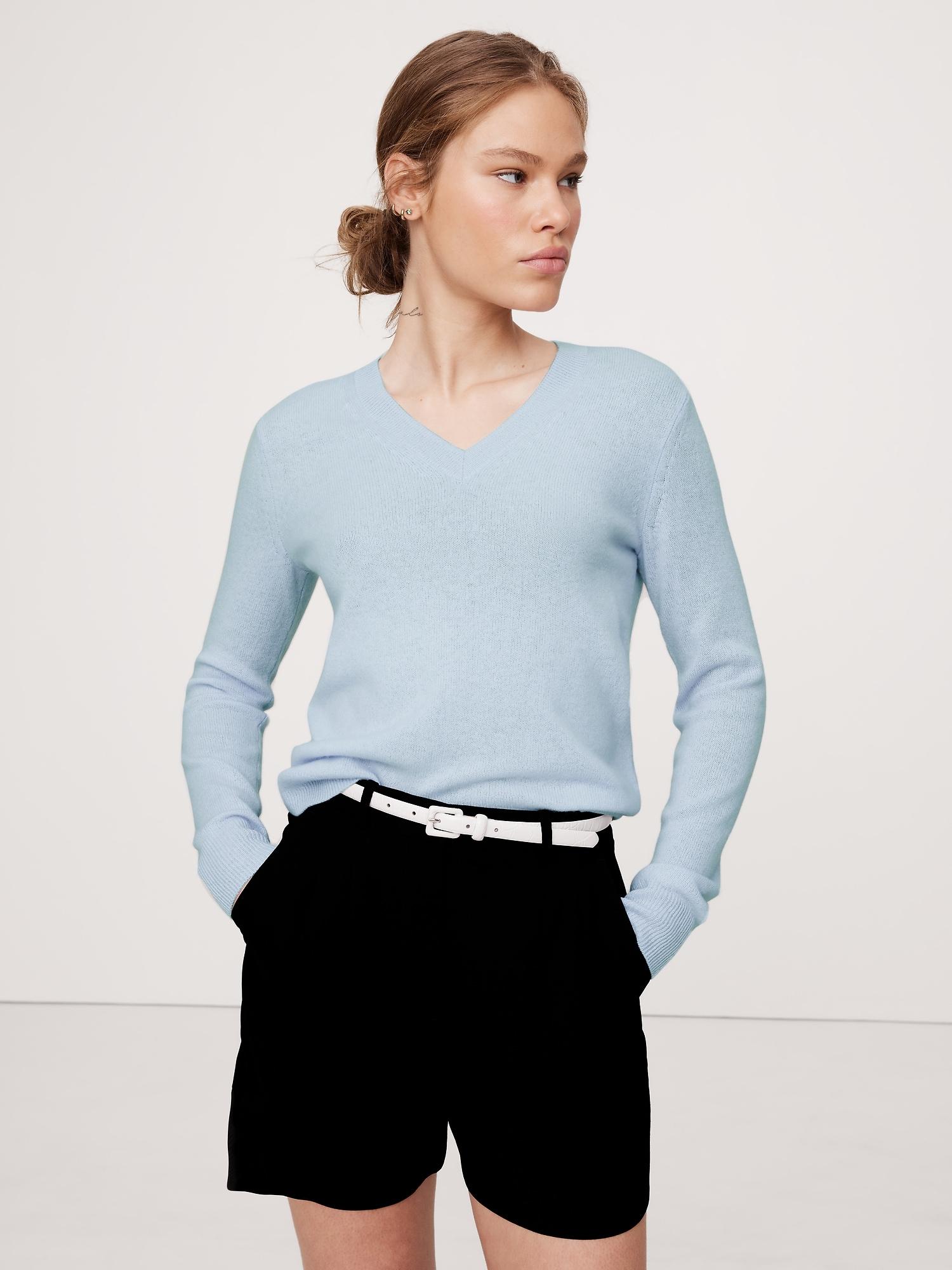 lightweight cashmere v-neck sweater