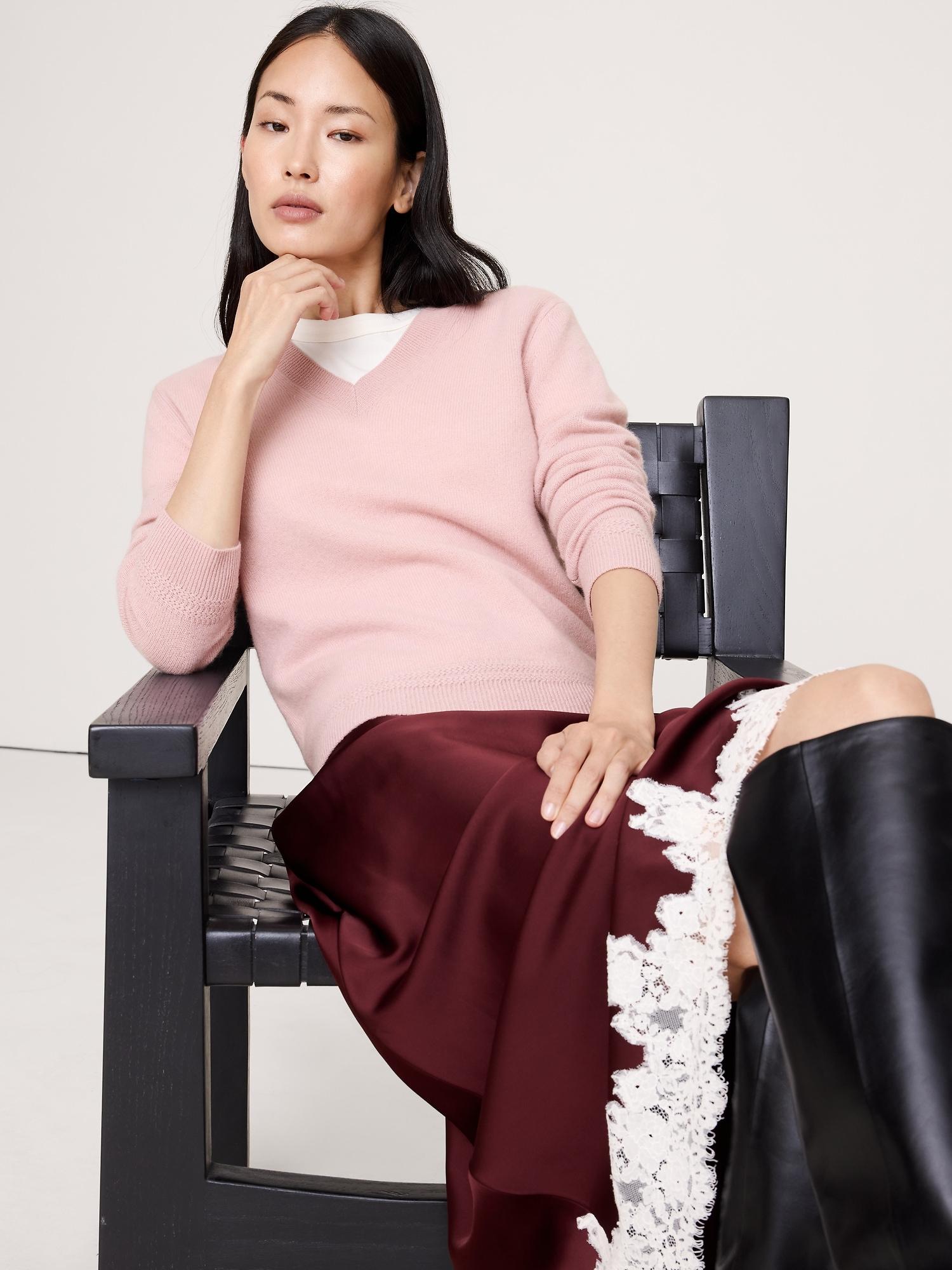 lightweight cashmere v-neck sweater