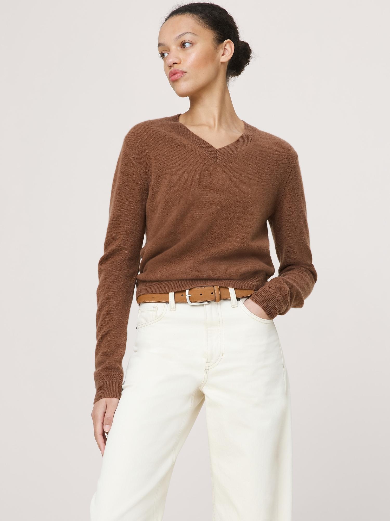 lightweight cashmere v-neck sweater