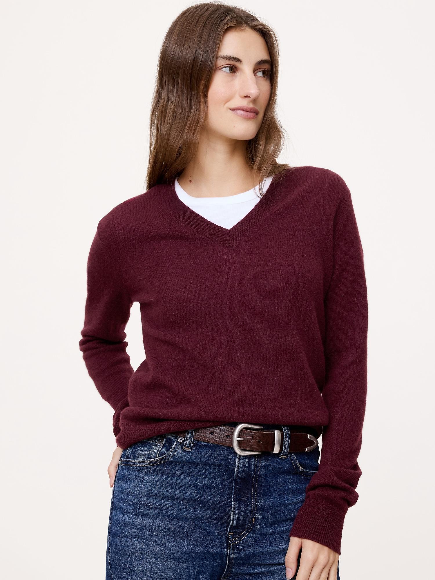 lightweight cashmere v-neck sweater