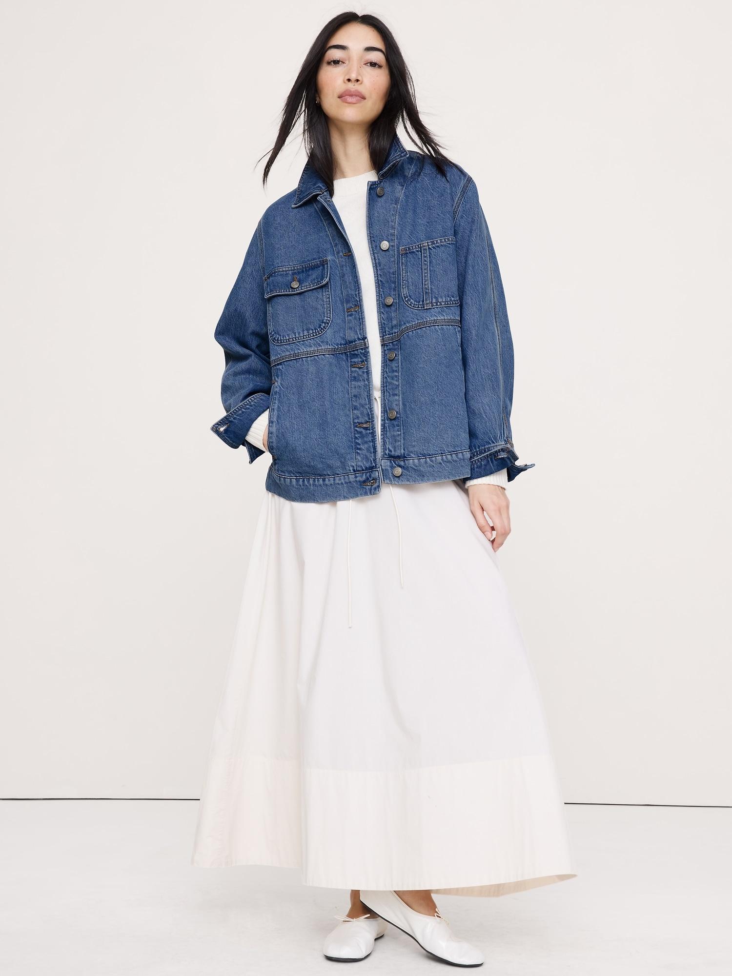 lightweight denim utility jacket