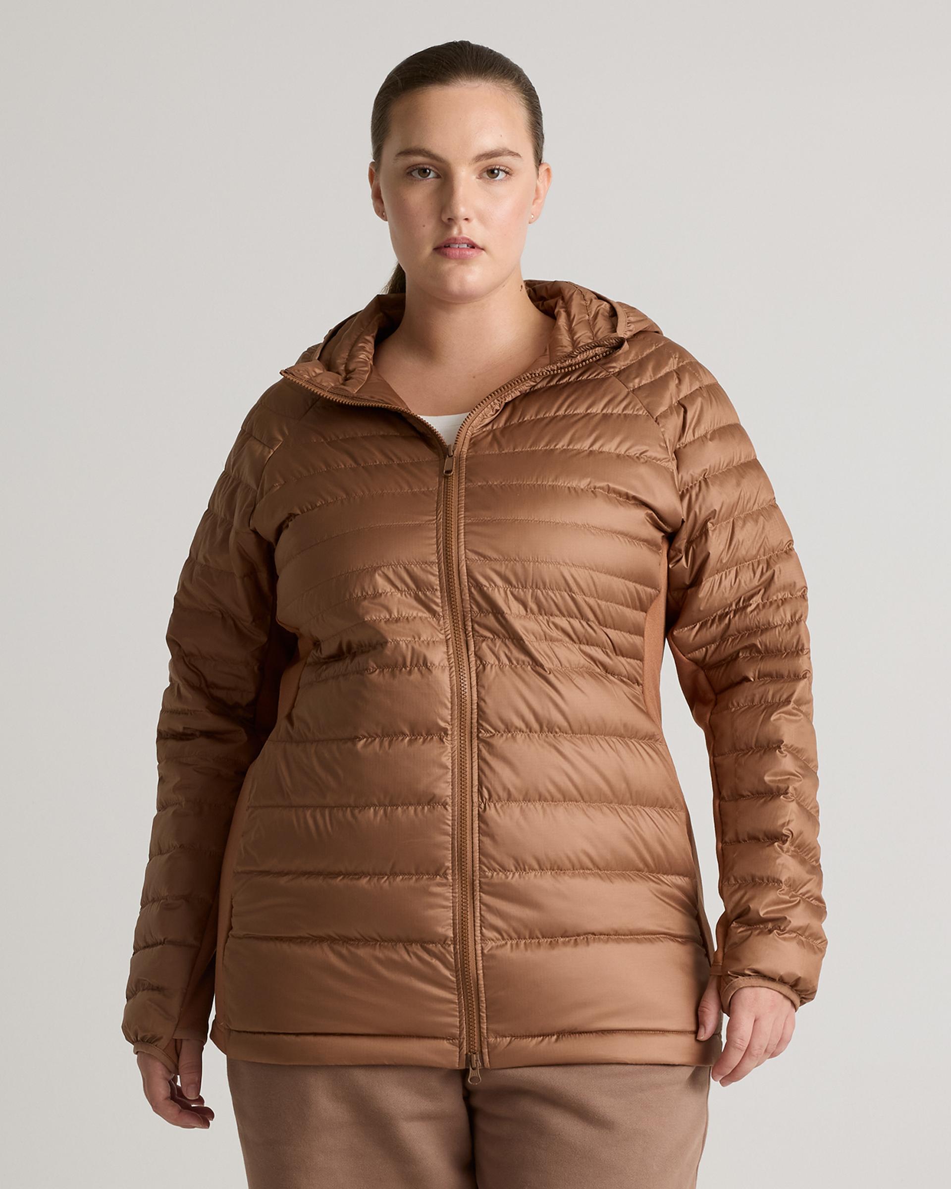 lightweight down packable long puffer jacket