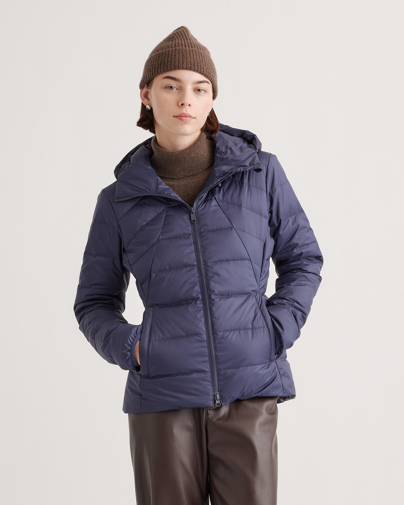 lightweight down packable puffer hooded jacket