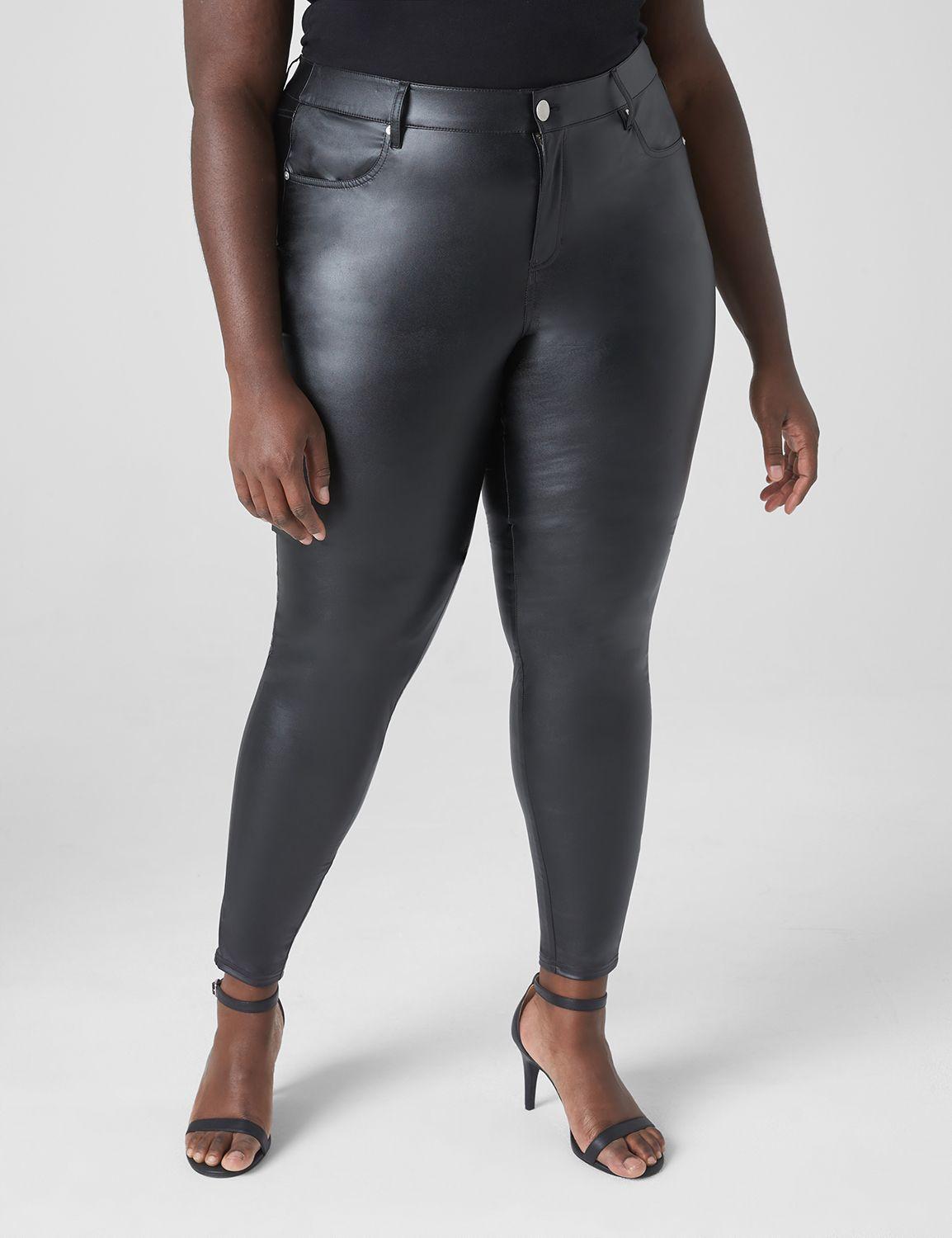 lightweight faux-leather legging