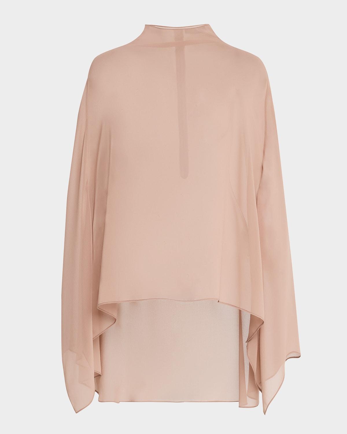lightweight georgette oversized cape top