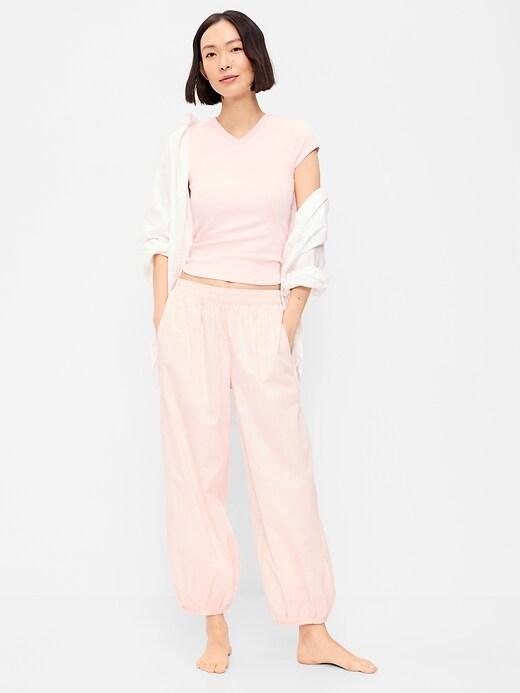 lightweight pull-on parachute pants