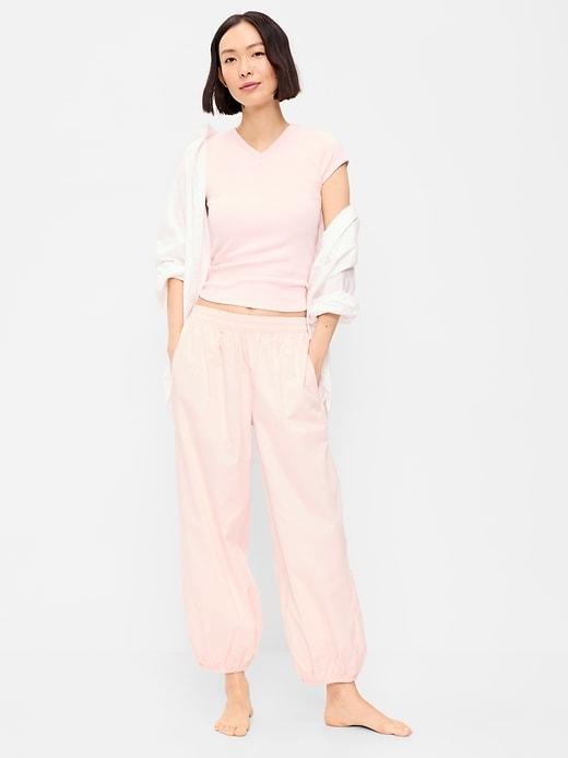 lightweight pull-on parachute sleep pants