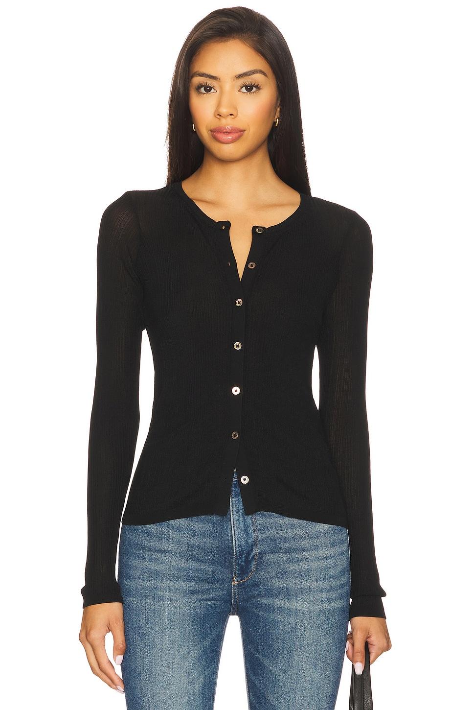 lightweight ribbed cardi top