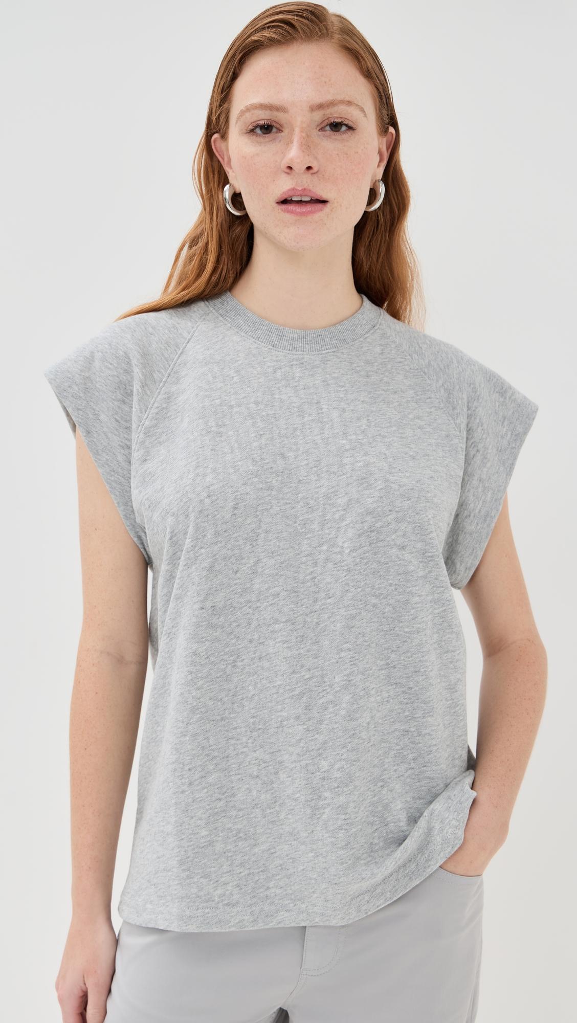 lightweight sweatshirting sleeveless easy top