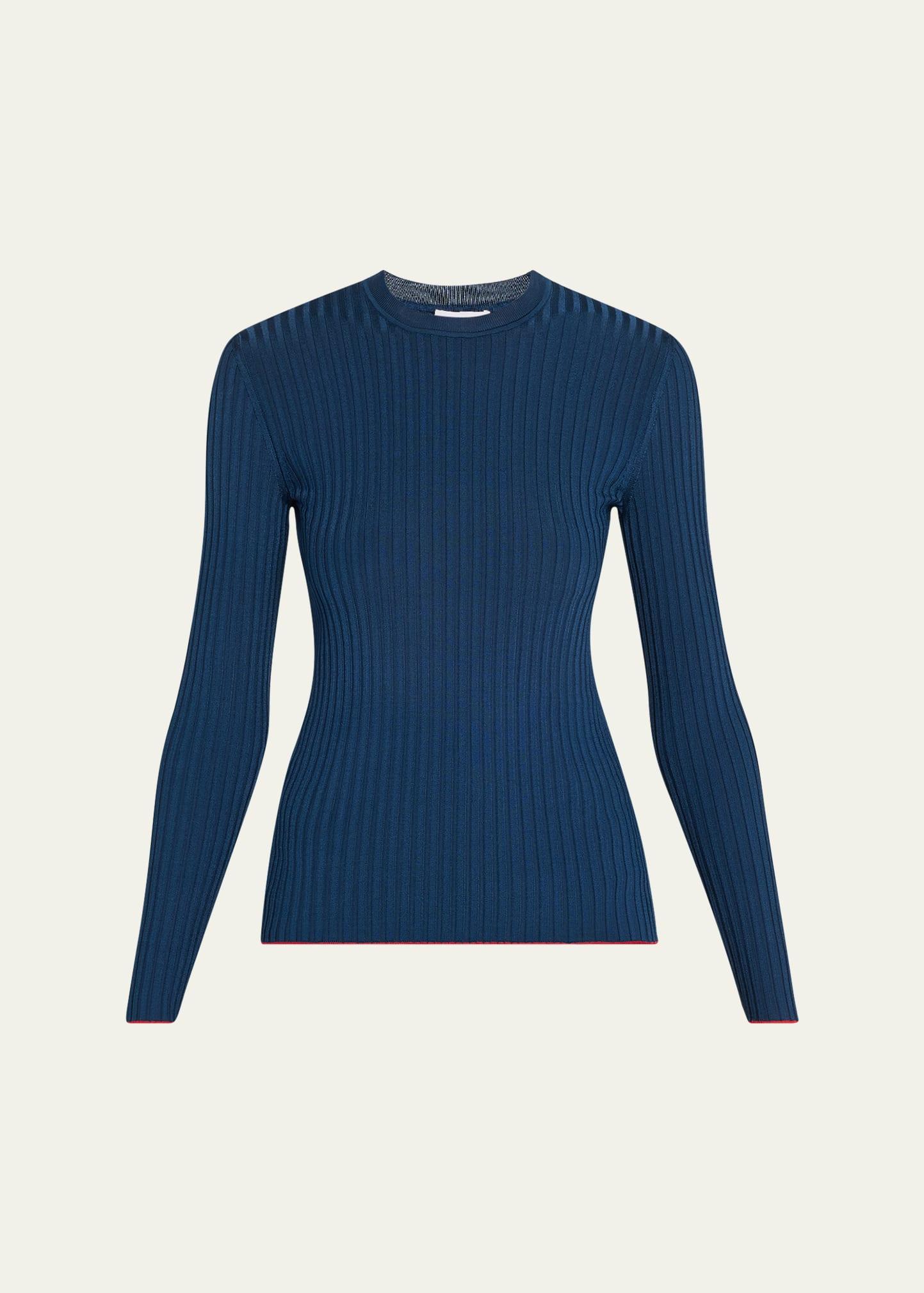 lightweight viscose rib sweater