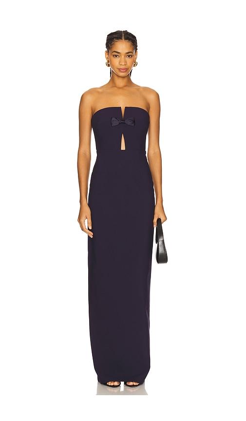likely fallon gown in navy.