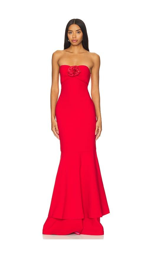 likely levi gown in red.