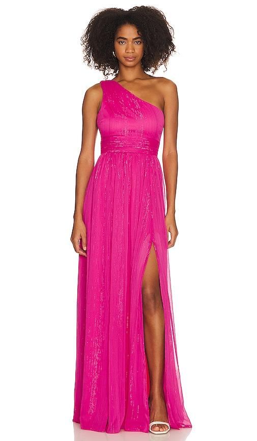 likely nixon gown in fuchsia.