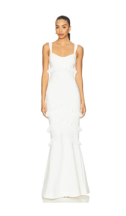 likely solana gown in white.