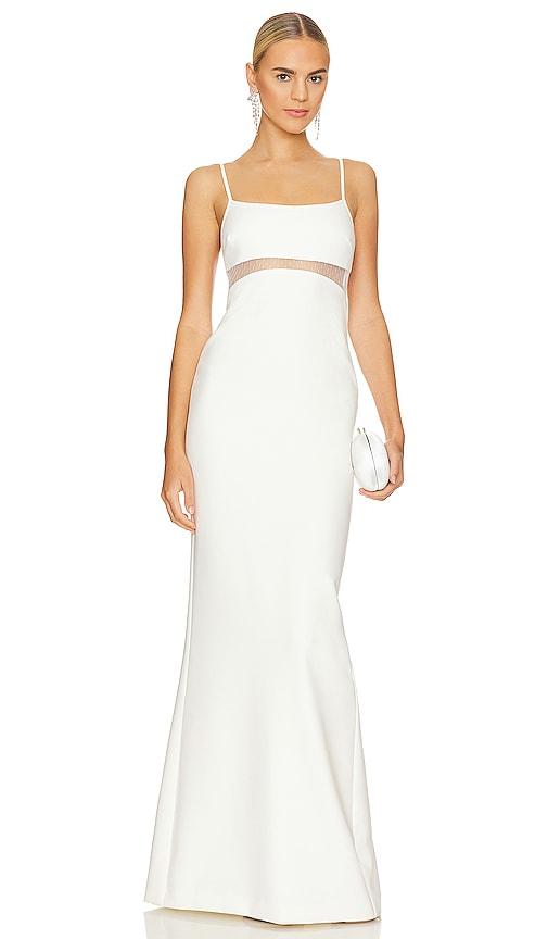 likely stefania gown in white.