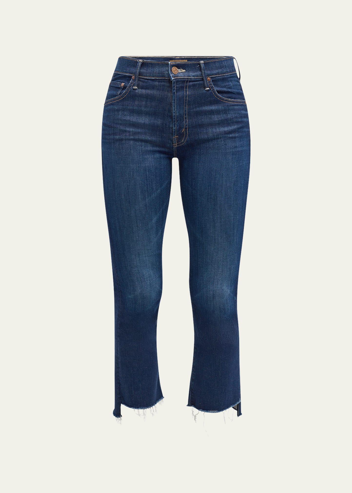 lil' insider crop step fray jeans