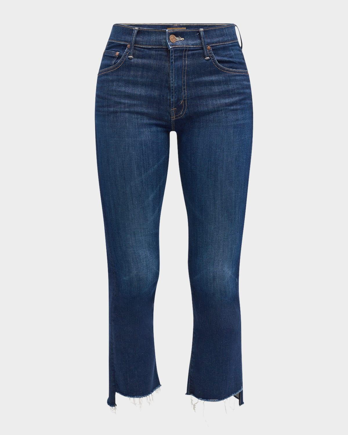 lil' insider crop step fray jeans