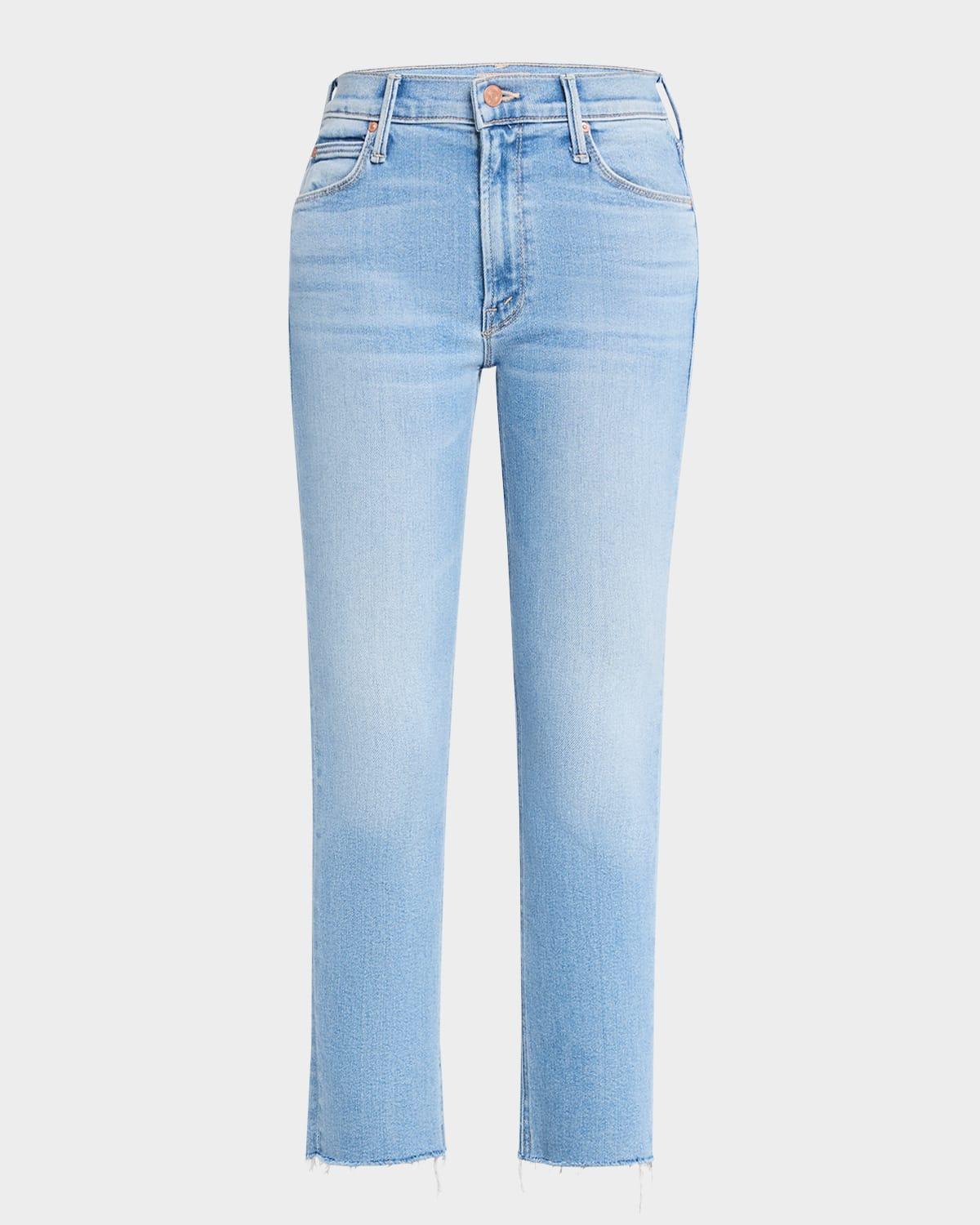 lil' mid-rise dazzler ankle fray jeans