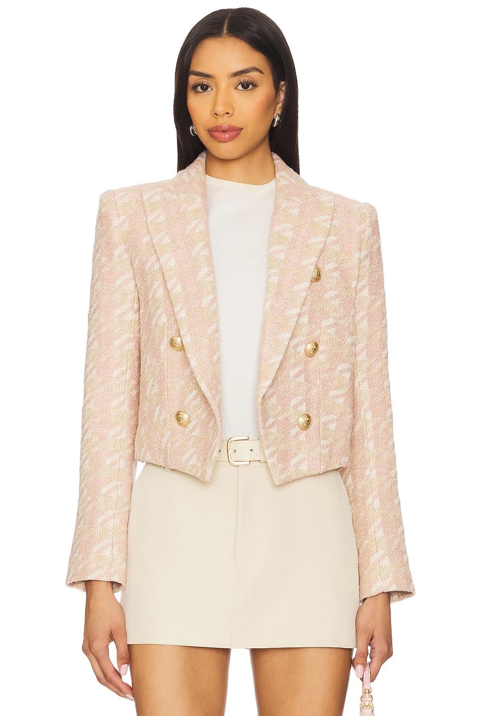 lila boxy blazer
