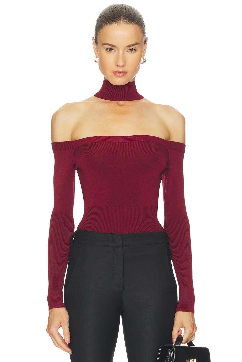 lila cold shoulder top