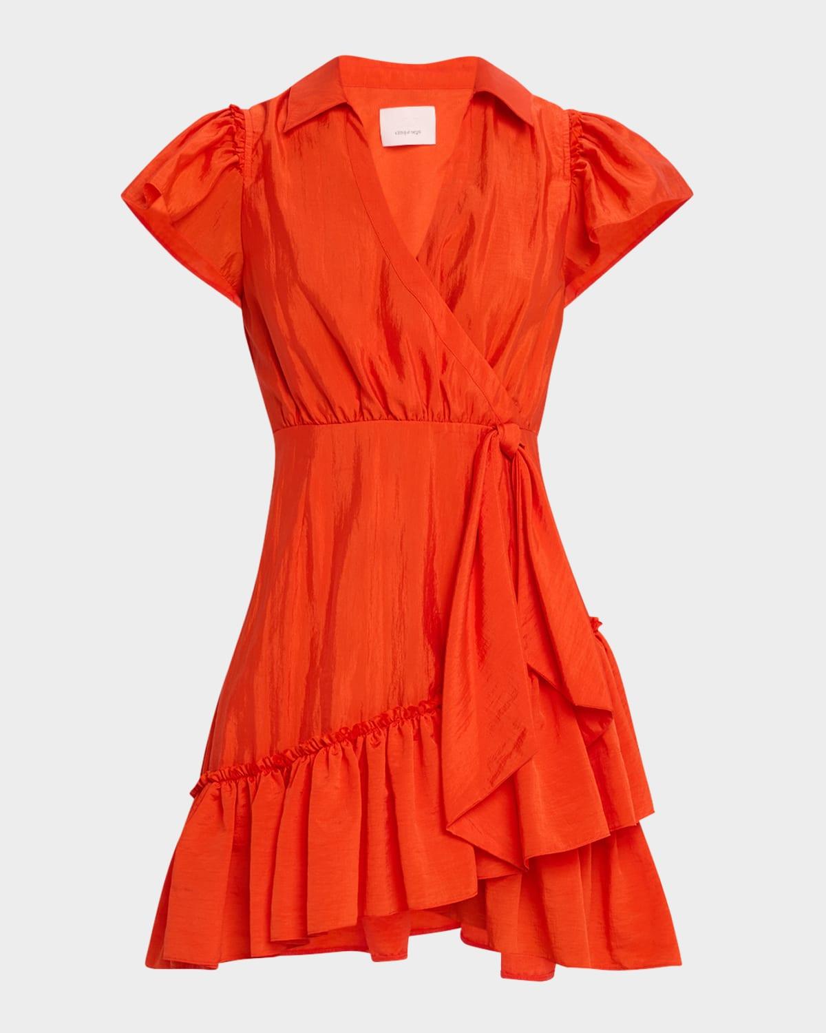 lila short-sleeve mini dress