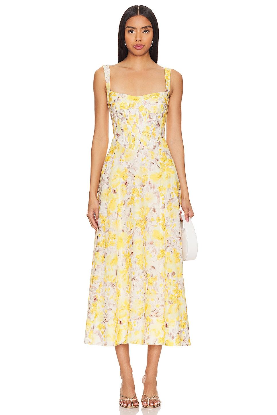 lilah corset midi dress