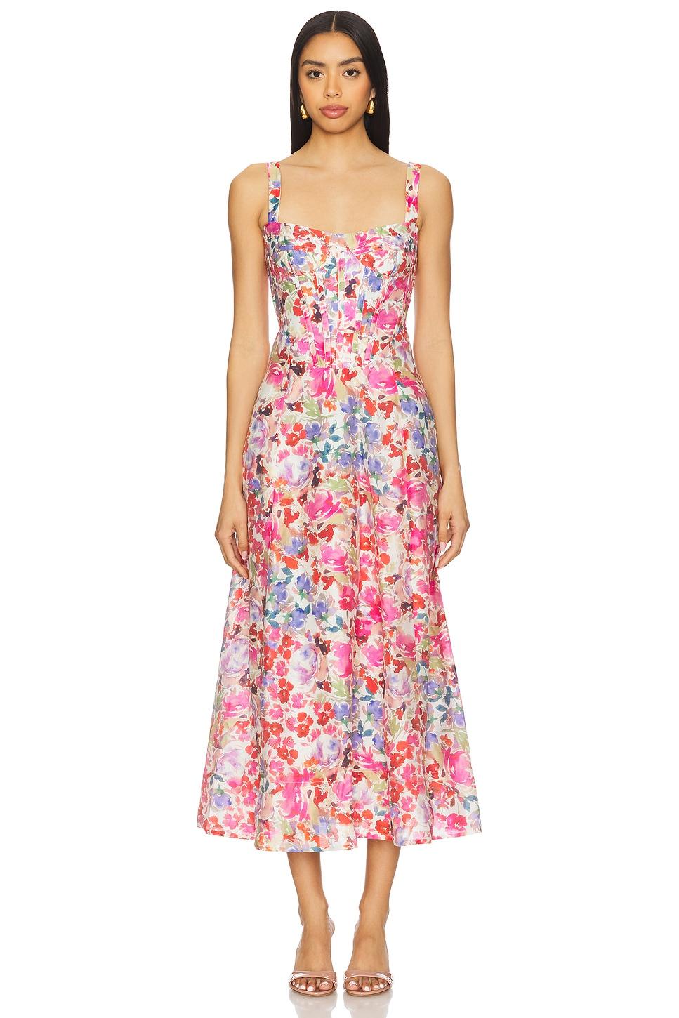 lilah corset midi dress