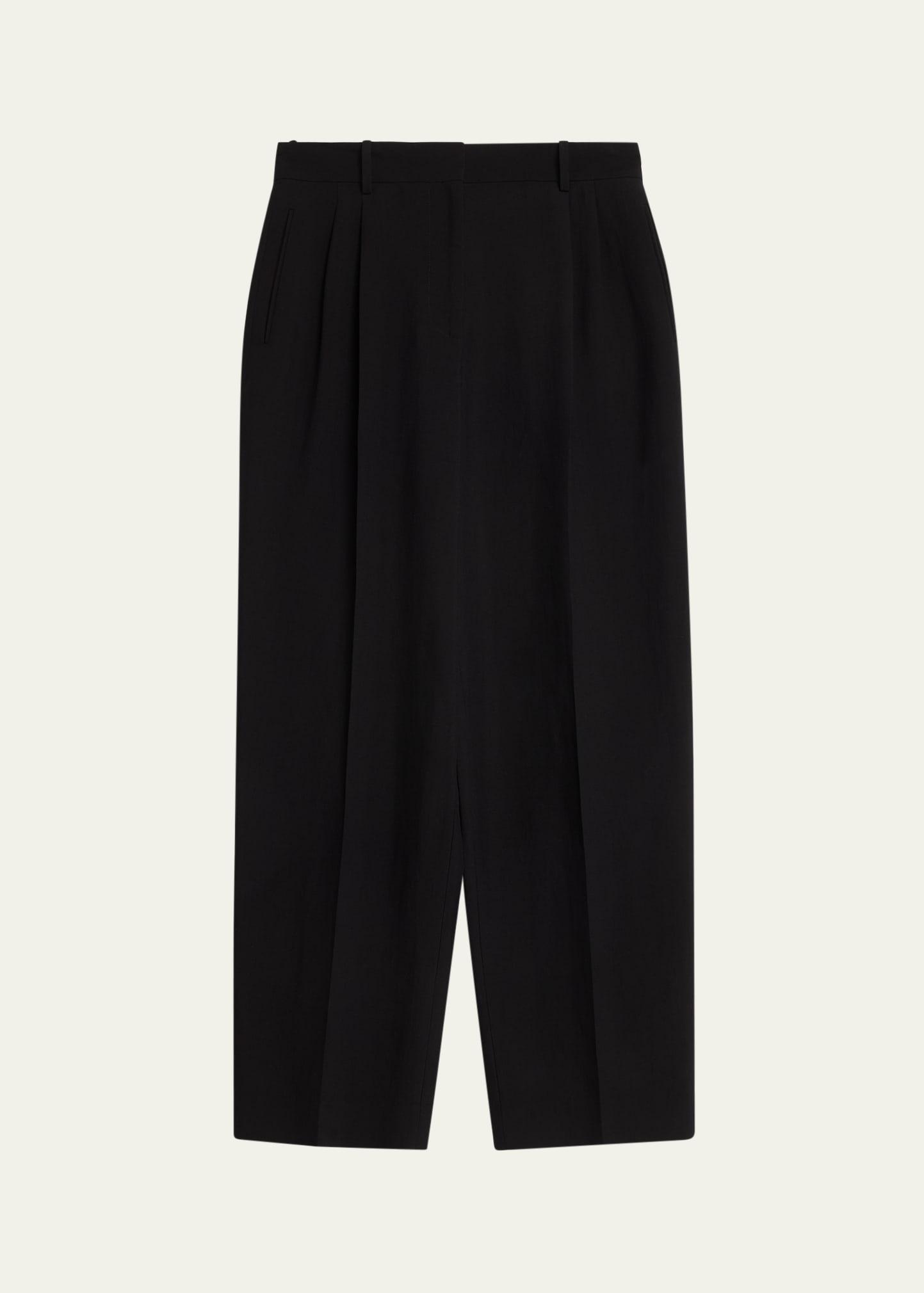 lilas pleated straight-leg pants