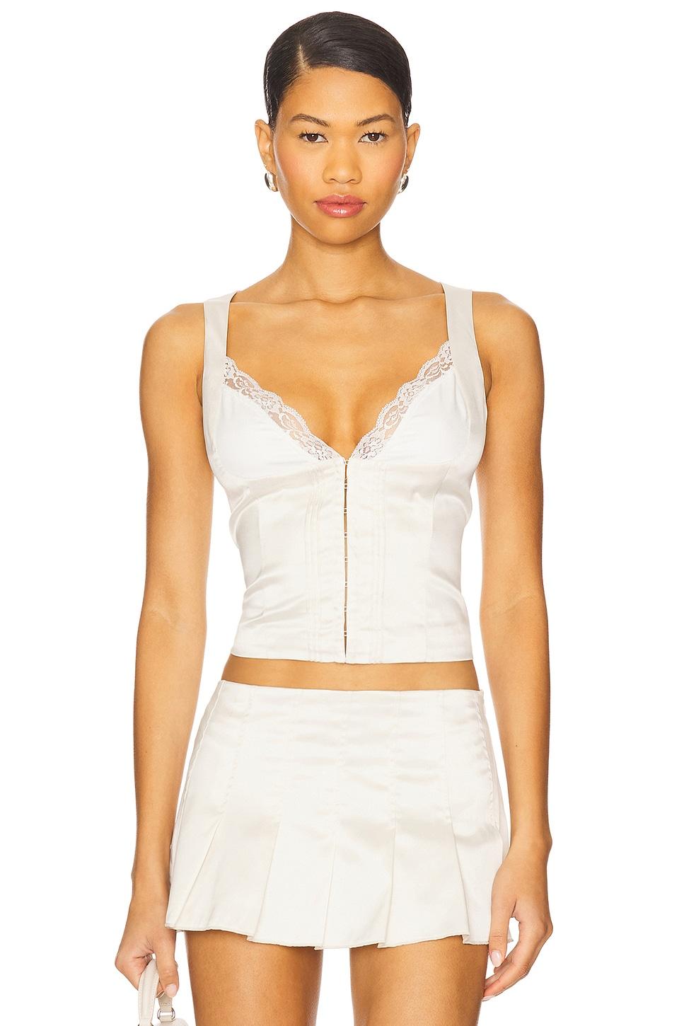 lilia sateen corset top