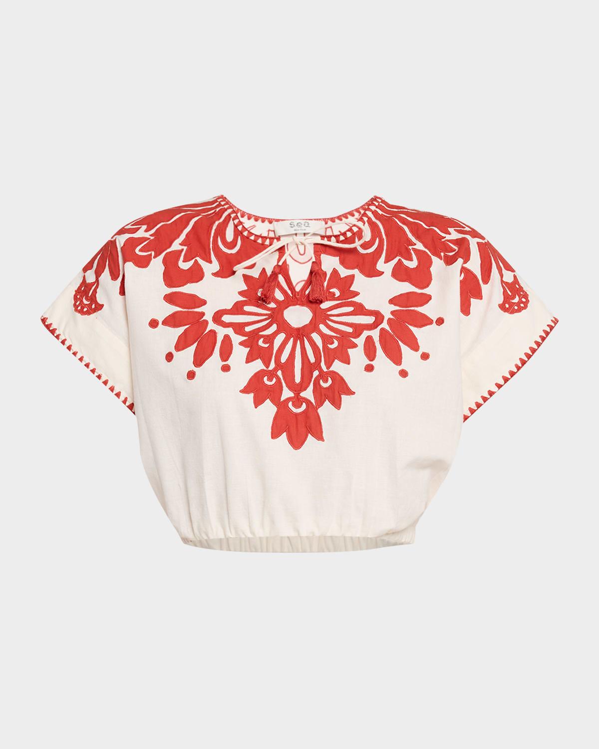 liliana appliqué crop top