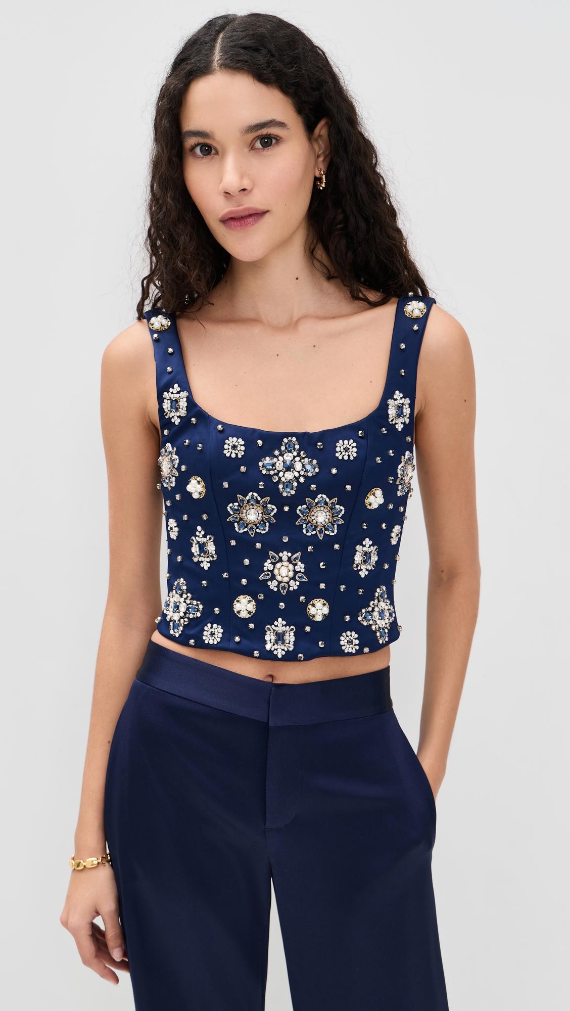 lilianna embellished corset top