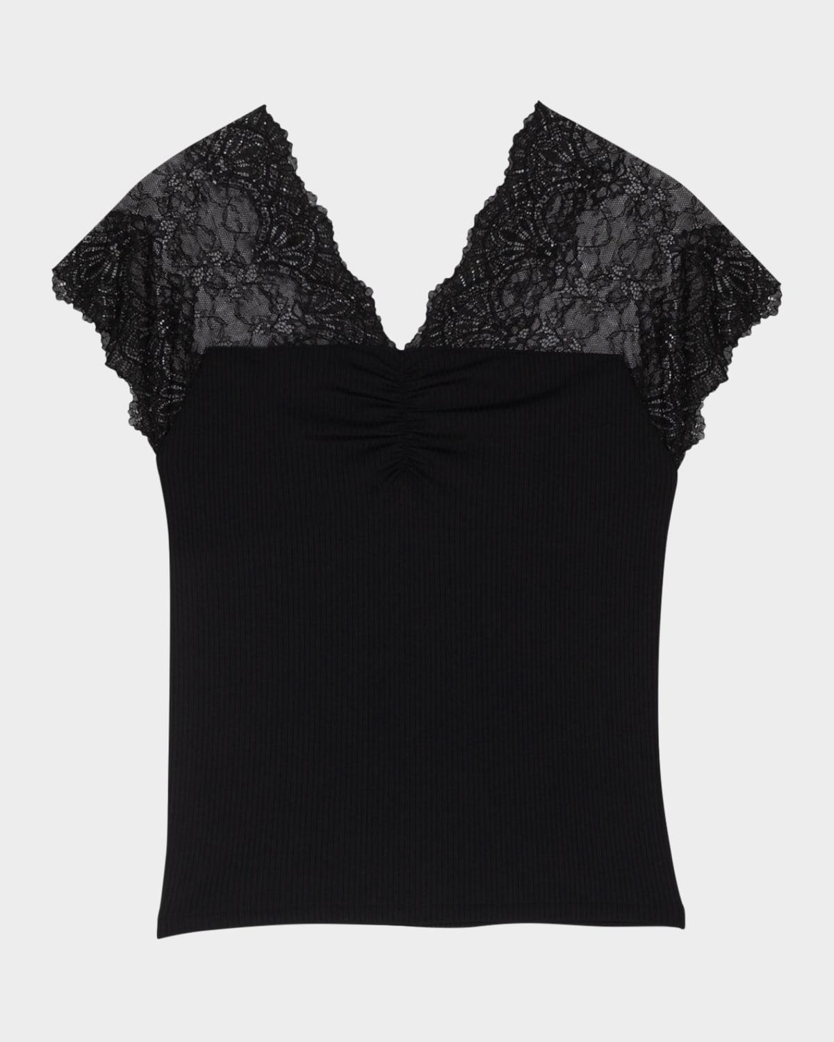 liliona lingerie-style jersey top