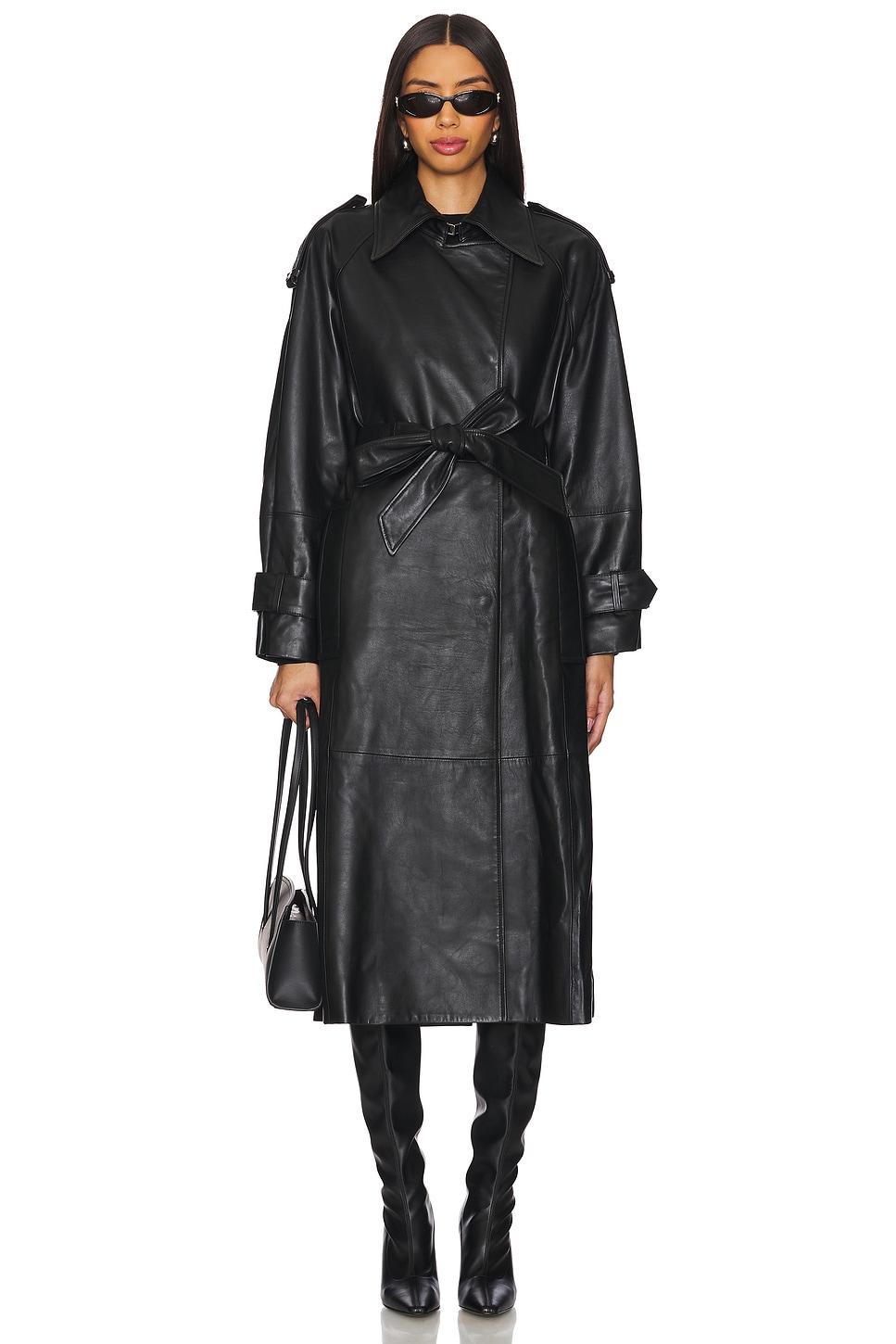 lilith leather trench coat