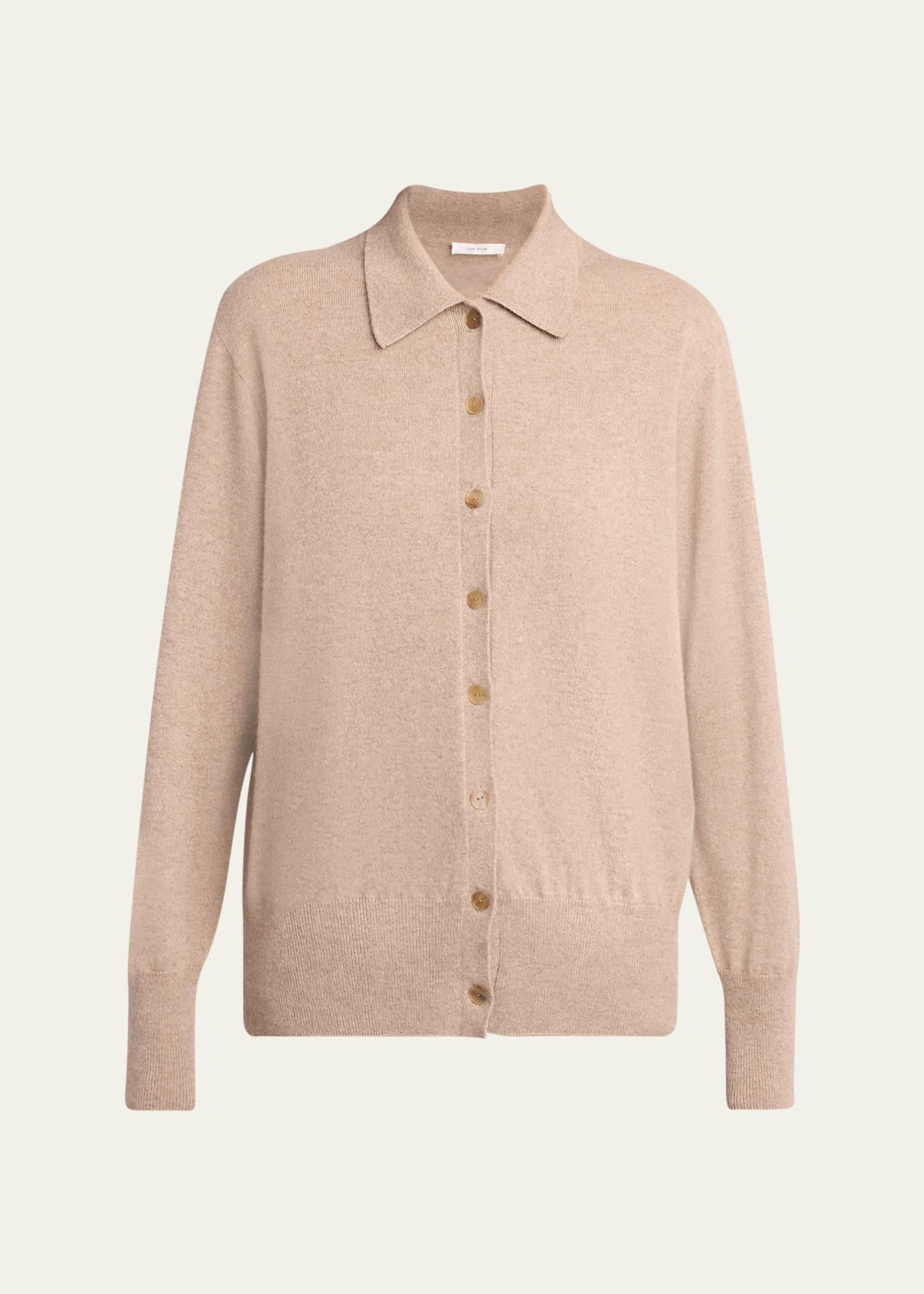 lillia cashmere collared cardigan