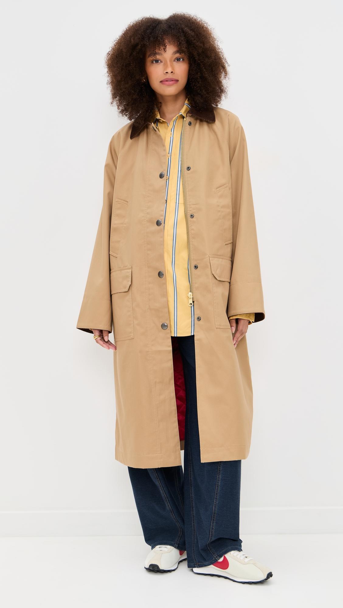 lillian coat in twill gaberdine