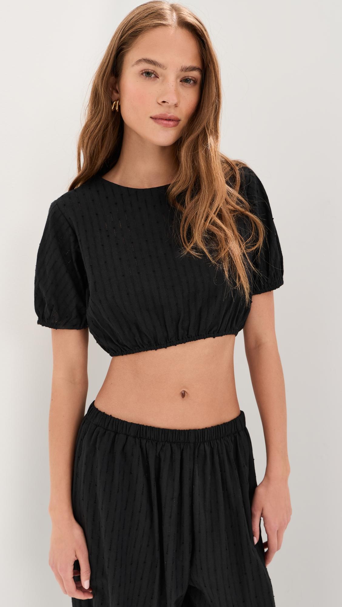 lillian cropped blouse