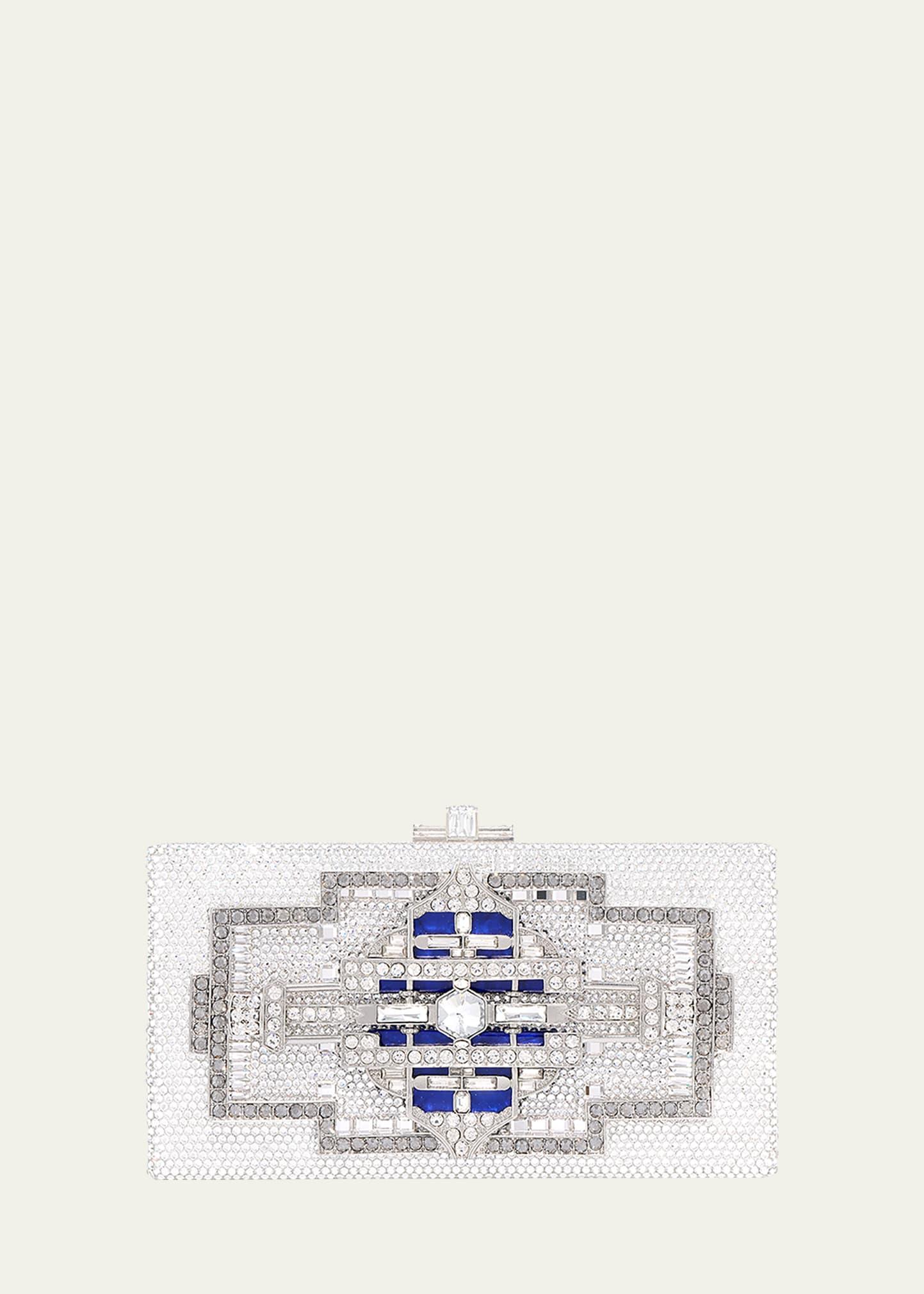 lillian sleek crystal rectangle clutch bag