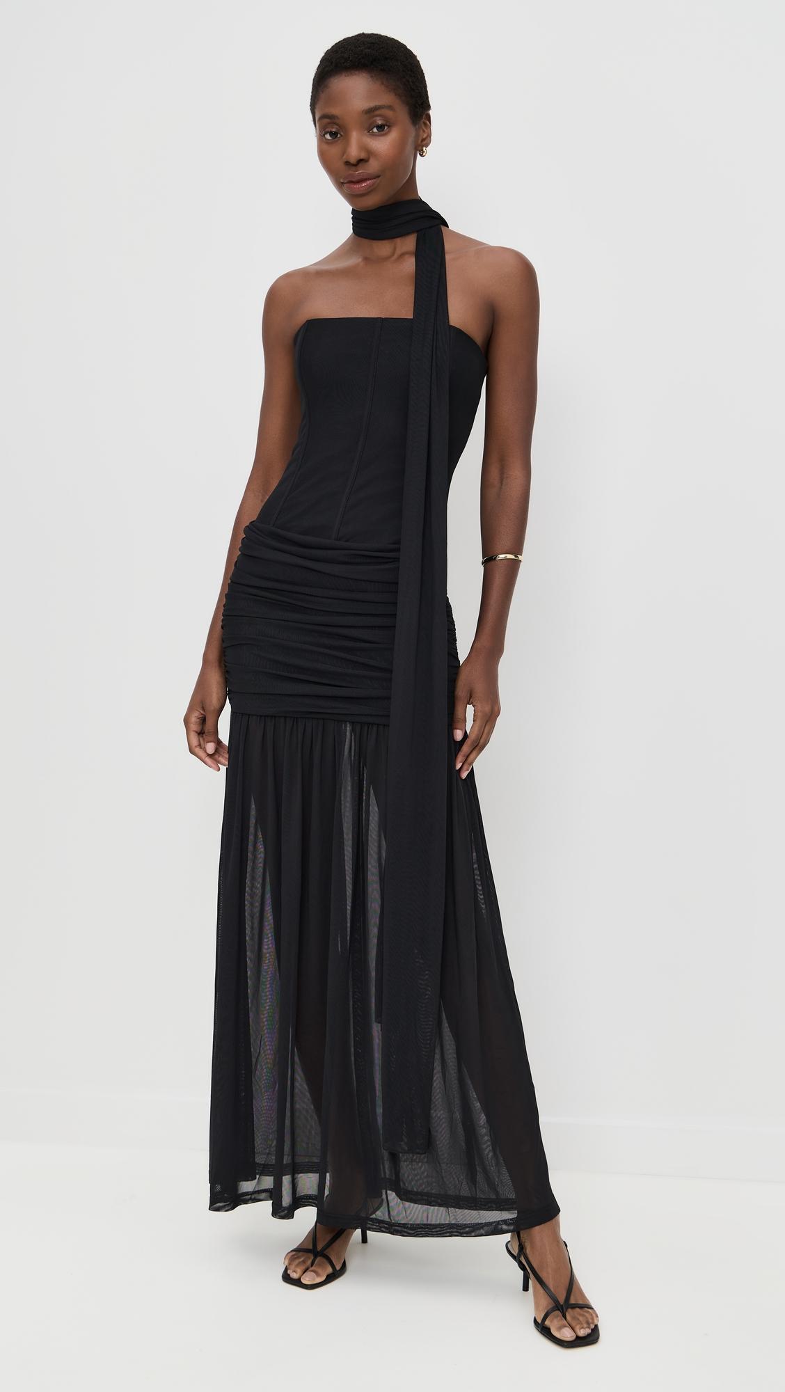 lillie corset maxi dress