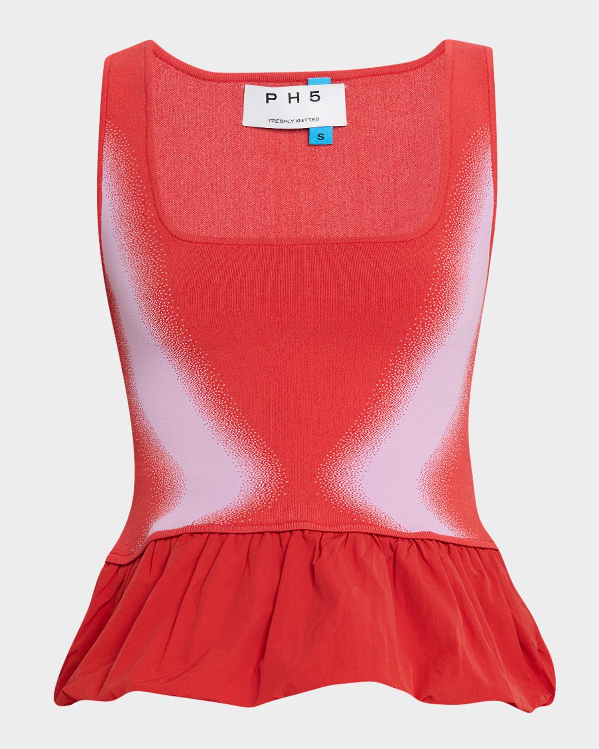 lily mixed-media tank top