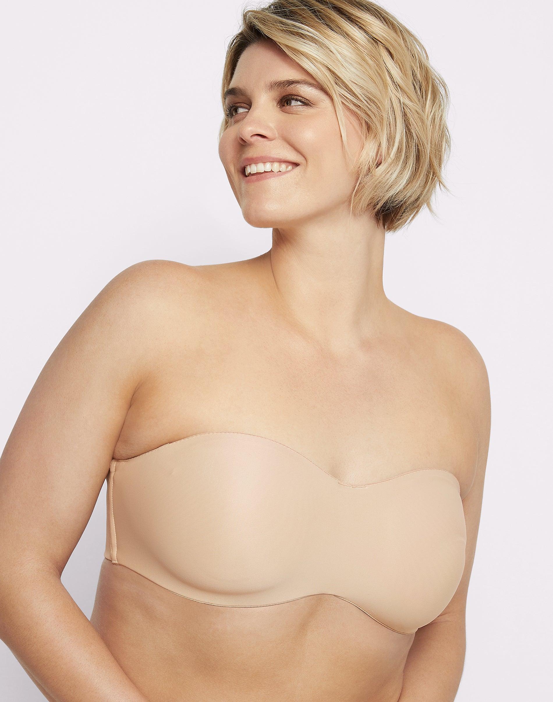 lilyette by bali tailored strapless minimizer bra body beige 34c