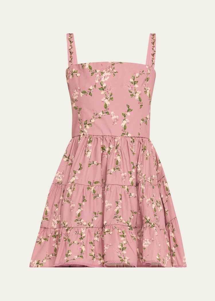 lima wisteria tiered mini dress