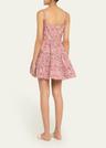 lima wisteria tiered mini dress