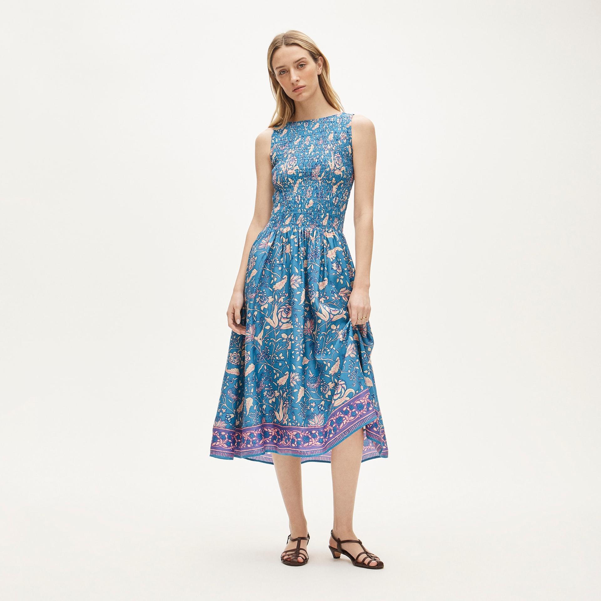 lina midi dress in floral print