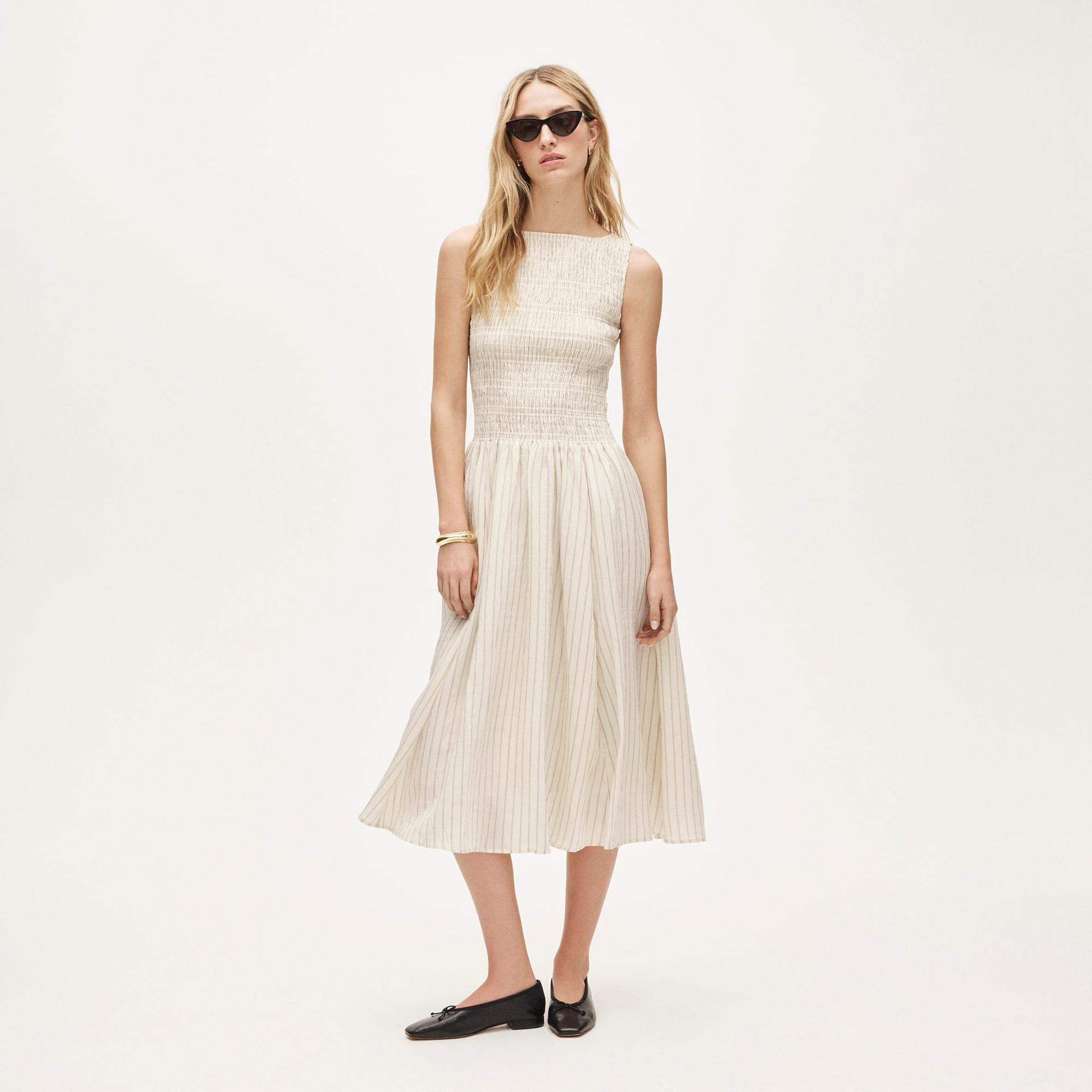 lina midi dress in gingham