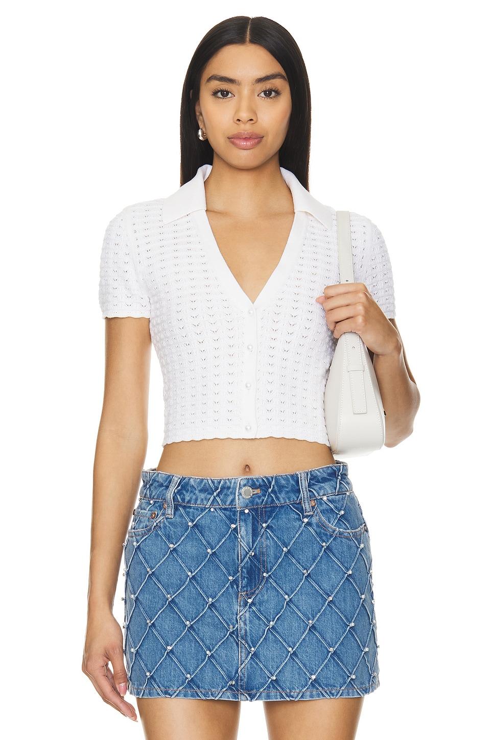 linda cropped polo