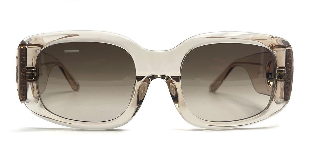 linda farrow celeste - ash / rose gold sunglasses