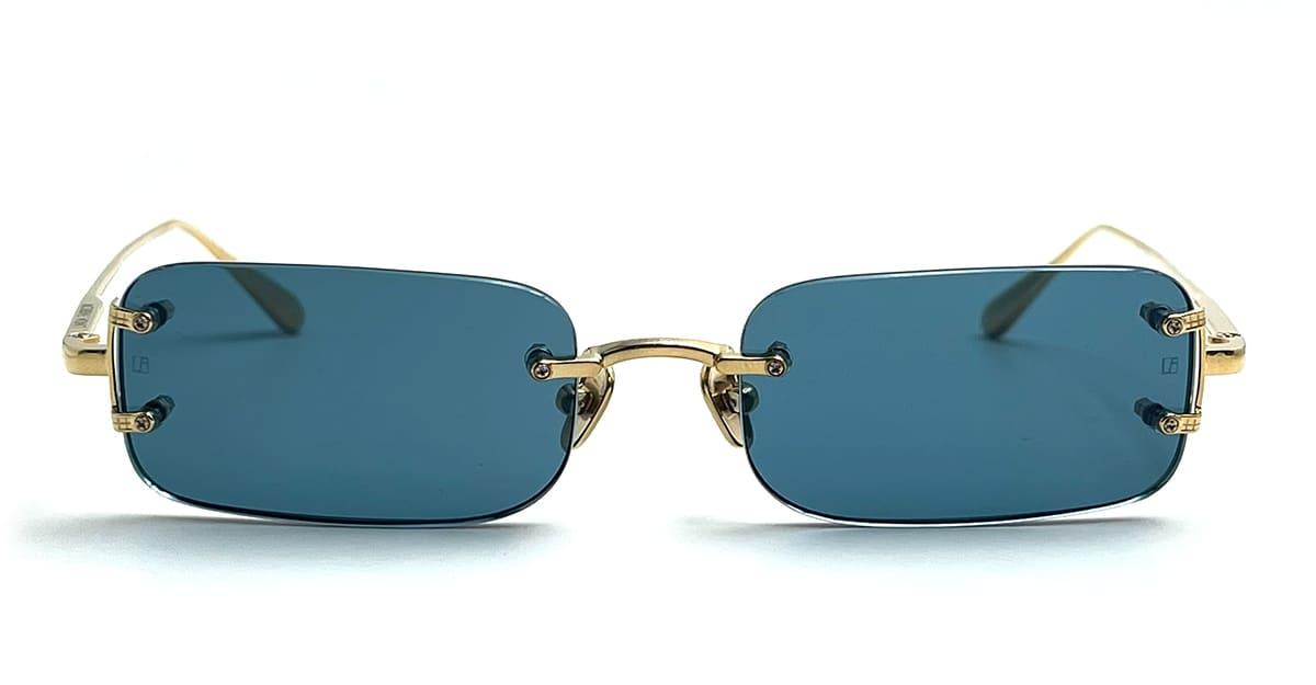 linda farrow taylor - yellow gold sunglasses