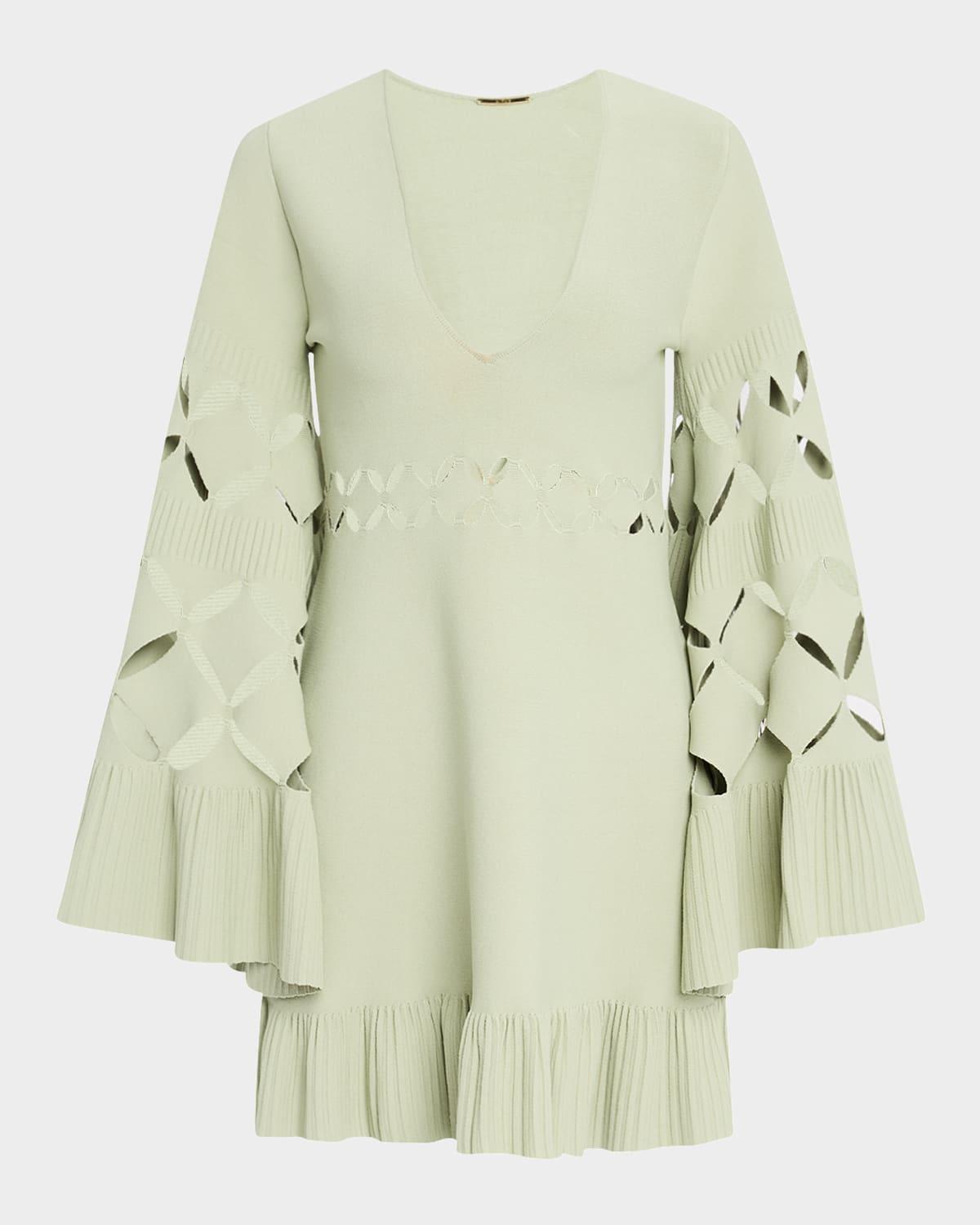 linden long-sleeve cut-out dress