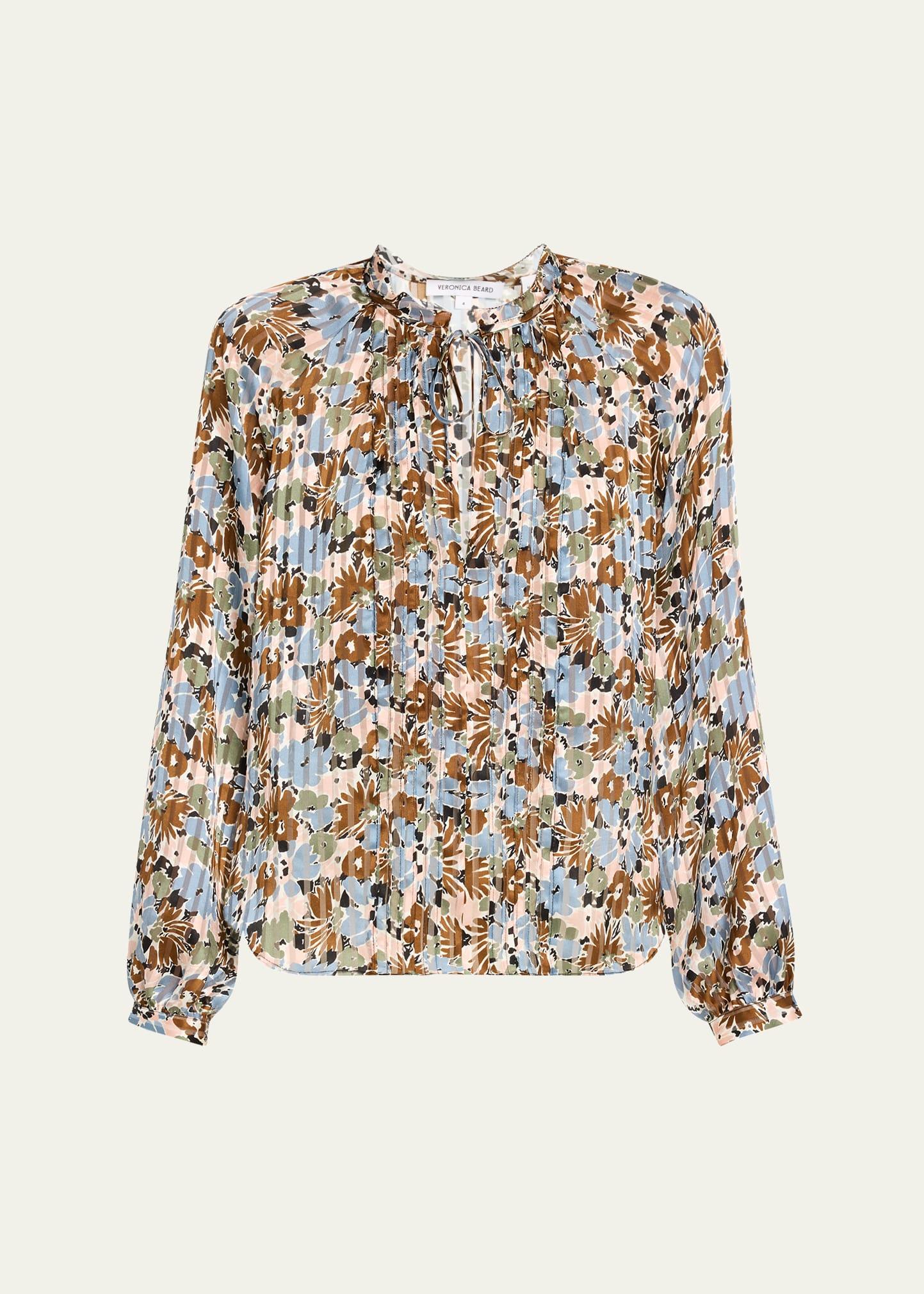linds floral silk blouse